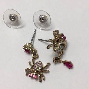 Betsey Johnson Spider Earrings